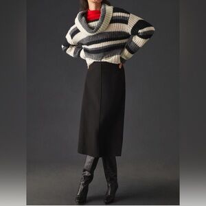 Anthropologie stripped turtleneck sweater